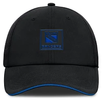 Men's Fanatics Black New York Rangers Driver Adjustable Hat