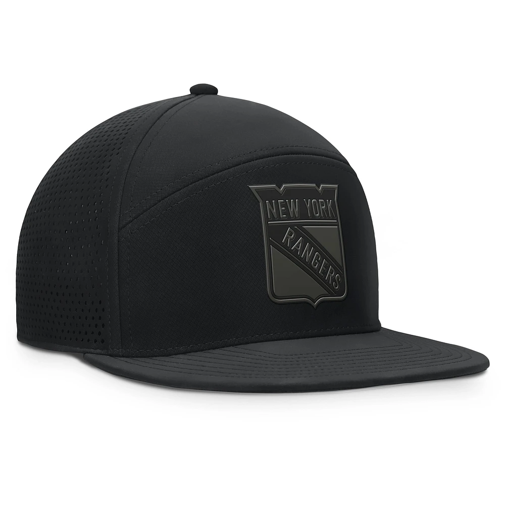 Men's Fanatics Black New York Rangers Front Office Adjustable Hat