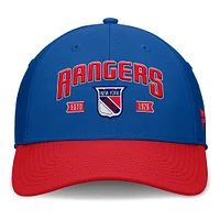 Men's Fanatics Blue/Red New York Rangers Heritage Captain Flex Hat