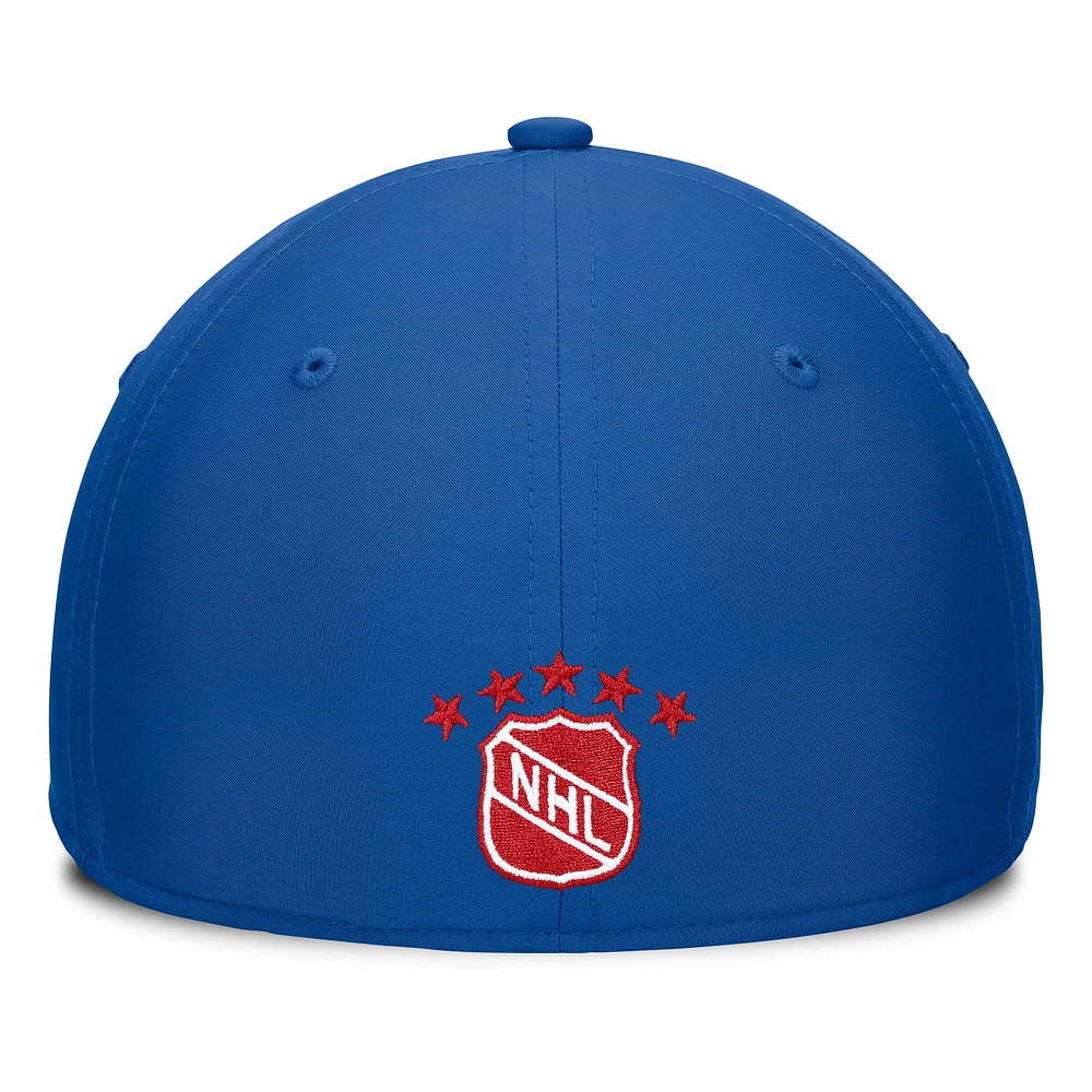 Men's Fanatics Blue/Red New York Rangers Heritage Captain Flex Hat