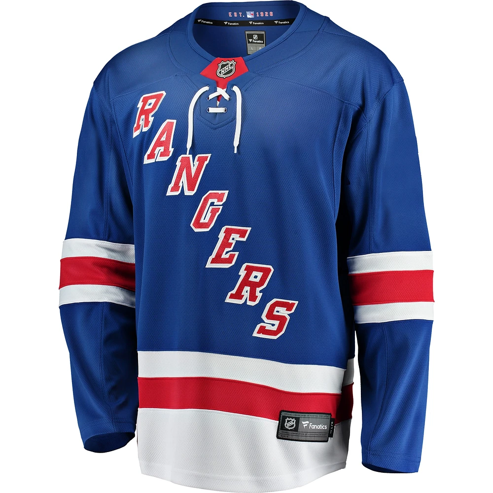 Maillot bleu Fanatics Breakaway Home des Rangers de New York pour hommes