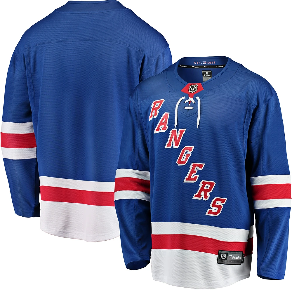 Maillot bleu Fanatics Breakaway Home des Rangers de New York pour hommes