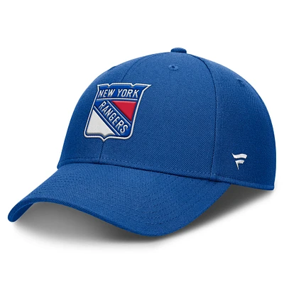 Casquette ajustable Fanatics Blue New York Rangers Core pour homme