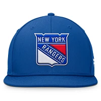 Casquette Snapback avec logo principal des Rangers de New York bleu fanatiques pour hommes