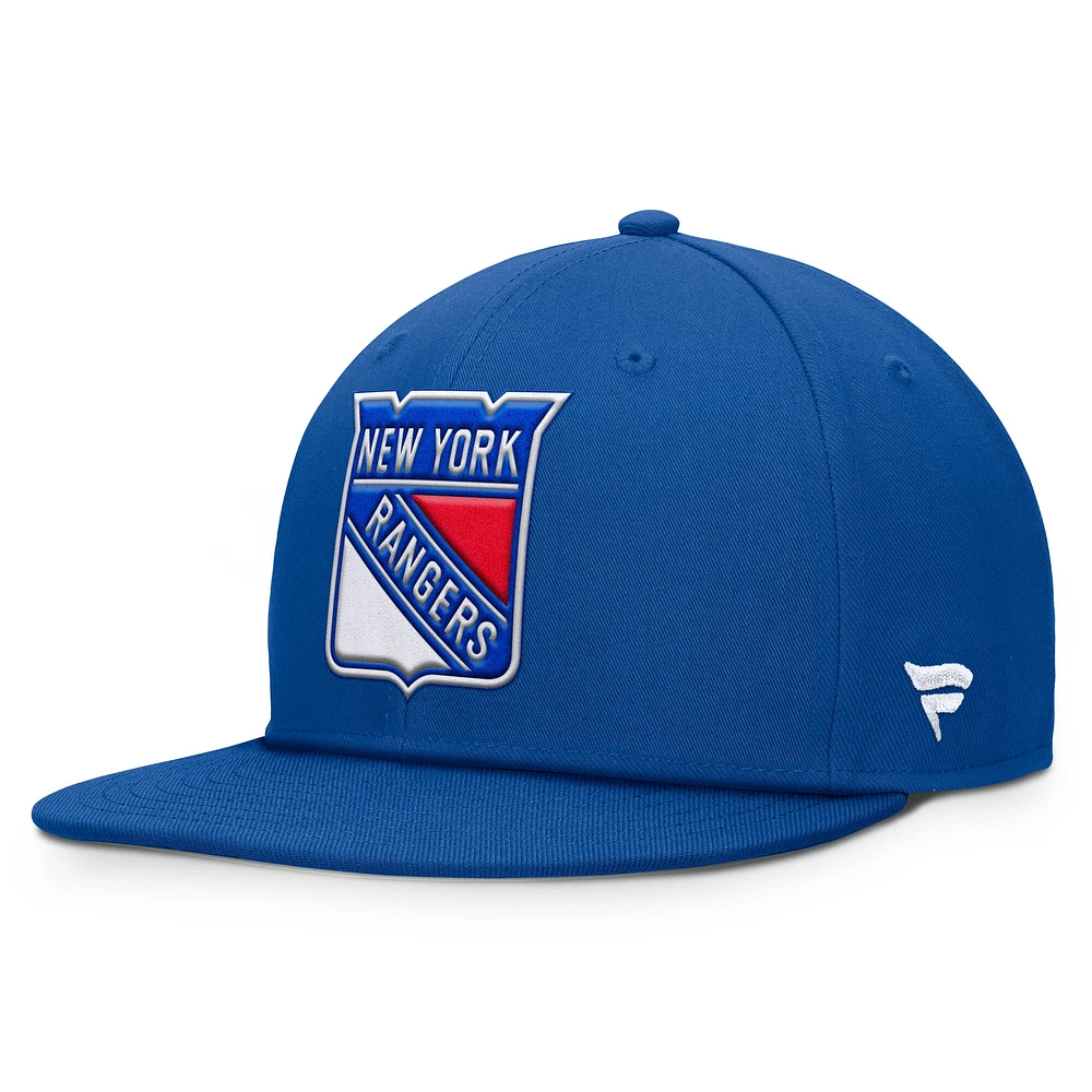 Men's Fanatics Blue New York Rangers Core Primary Logo Snapback Hat