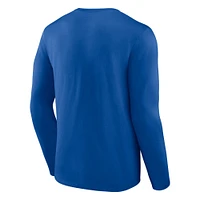 T-shirt bleu à manches longues Covert des New York Rangers Fanatics pour hommes