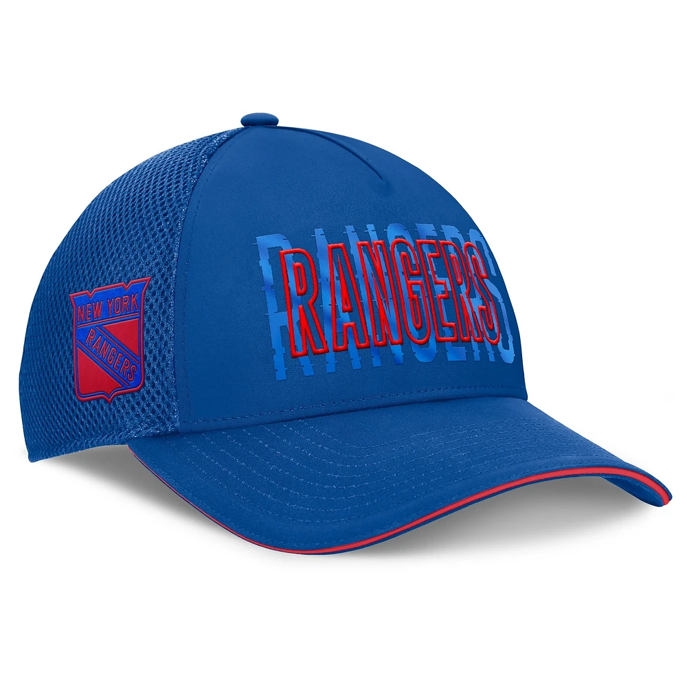 Casquette Fanatics bleue pour homme New York Rangers Fundamental Flex