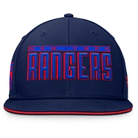 Men's Fanatics Blue New York Rangers Fundamental Gino Stack Snapback Hat