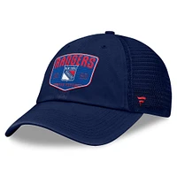 Casquette ajustable One-Time Fundamental Trucker bleue de New York Rangers pour hommes Fanatics