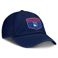Casquette ajustable One-Time Fundamental Trucker bleue de New York Rangers pour hommes Fanatics