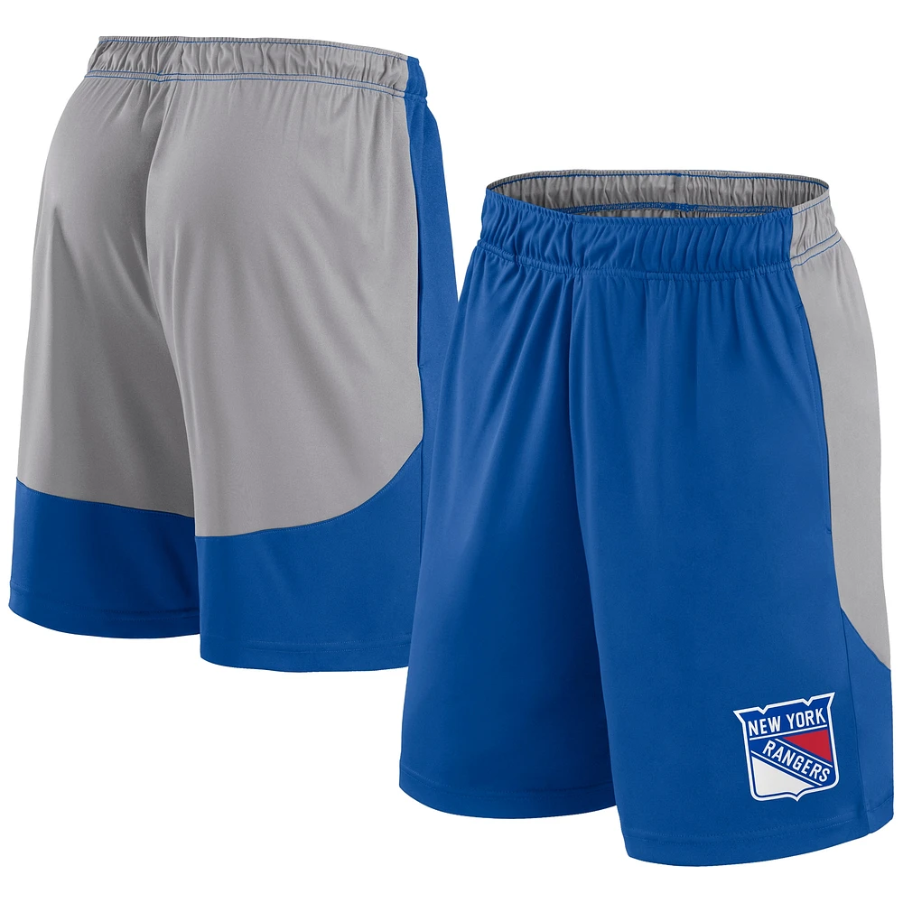 Short Go Hard bleu New York Rangers Fanatics pour hommes