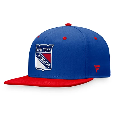 Men's Fanatics Blue New York Rangers Heritage Vintage Retro Fitted Hat