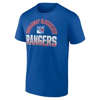 T-shirt bleu Fanatics New York Rangers Open Net pour hommes