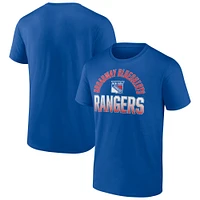 T-shirt bleu Fanatics New York Rangers Open Net pour hommes