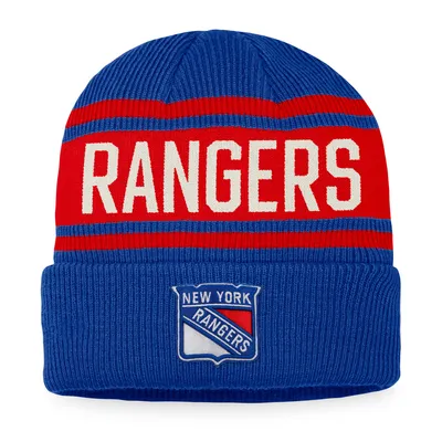 New York Rangers Retro Brand Unisex Faded Blue Cuffed Knit Beanie Hat Cap