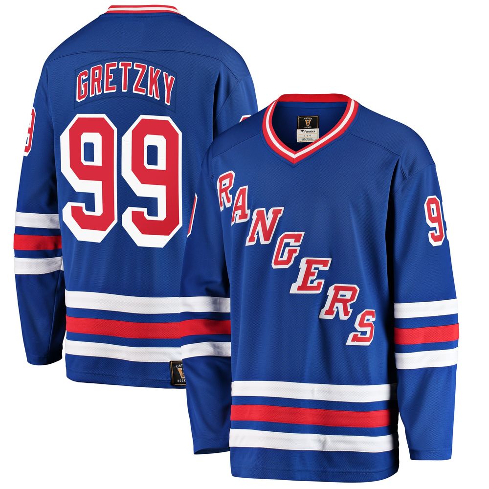 Fanatics Men's Branded Wayne Gretzky Blue Edmonton Oilers Premier Breakaway  Retired Player Jersey