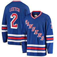 Fanatiques pour hommes de marque Brian Leetch Blue New York Rangers Premier Breakaway Retired - Maillot joueur