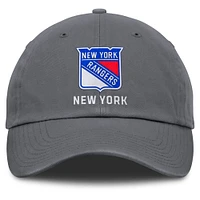 Casquette ajustable délavée pour hommes Fanatics Anthracite New York Rangers