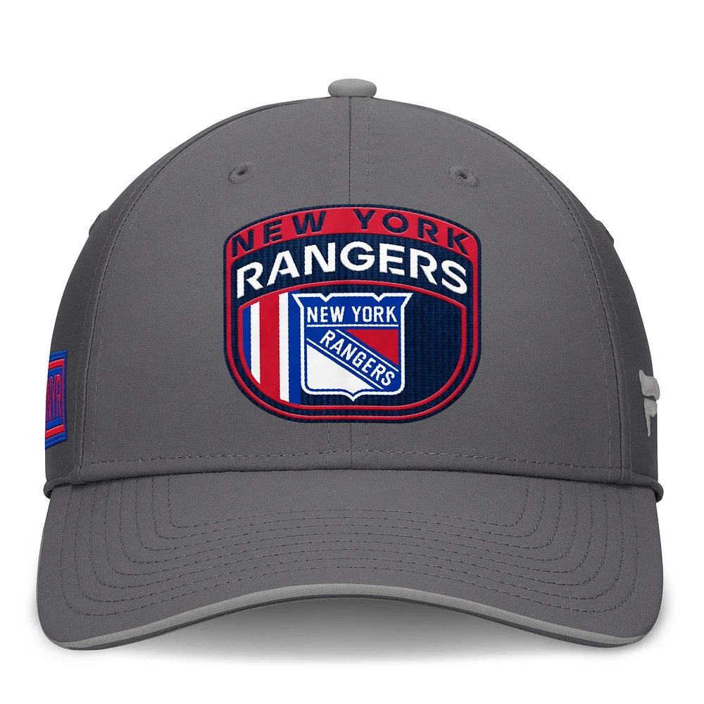 Men's Fanatics Gray New York Rangers Home Ice Flex Hat