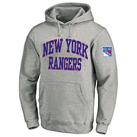 Men's Fanatics Heather Gray New York Rangers Big & Tall Fleece Pullover Hoodie