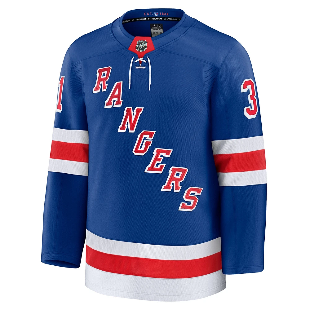 Men's Fanatics Igor Shesterkin Blue New York Rangers Home Premium Jersey