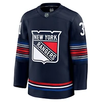 Maillot de qualité supérieure alternatif Igor Shesterkin bleu marine des Rangers New York pour hommes Fanatics