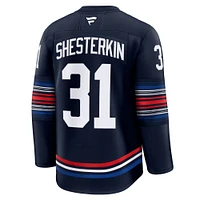 Maillot de qualité supérieure alternatif Igor Shesterkin bleu marine des Rangers New York pour hommes Fanatics