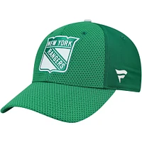 Men's Fanatics Kelly Green New York Rangers Authentic Pro St. Patrick's Day Flex Hat