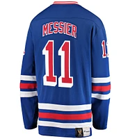 Maillot de joueur retraité Fanatics Mark Messier des New York Rangers Premier Breakaway bleu pour hommes