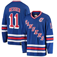 Maillot de joueur retraité Fanatics Mark Messier des New York Rangers Premier Breakaway bleu pour hommes