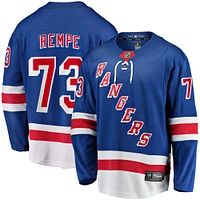 Maillot Breakaway à domicile des Rangers de New York Fanatics Matt Rempe bleu pour hommes