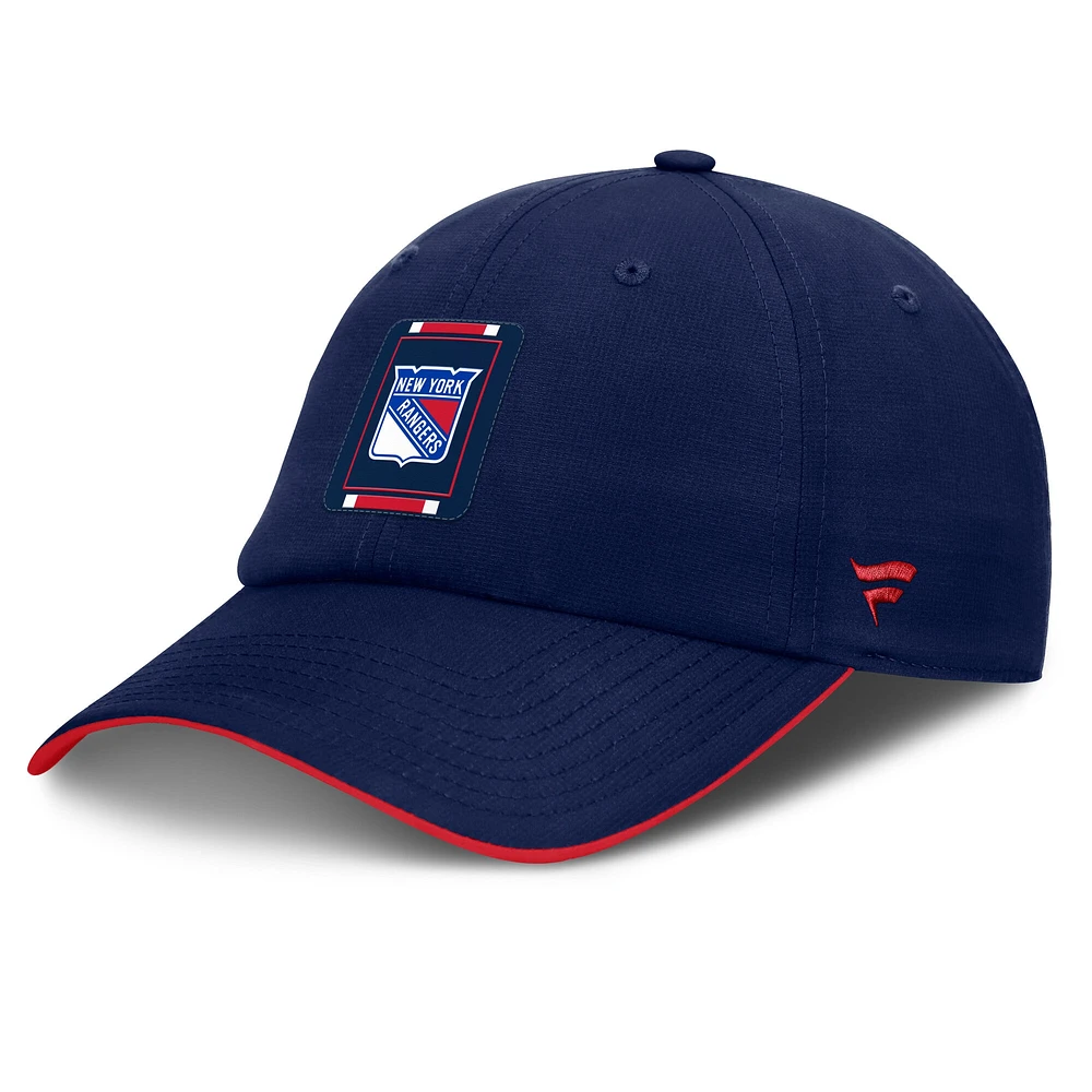 Men's Fanatics Navy/Red New York Rangers Authentic Pro Ripstop Adjustable Hat