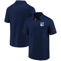 Polo authentique Pro Locker Room Fanatics pour hommes, bleu marine, New York Rangers