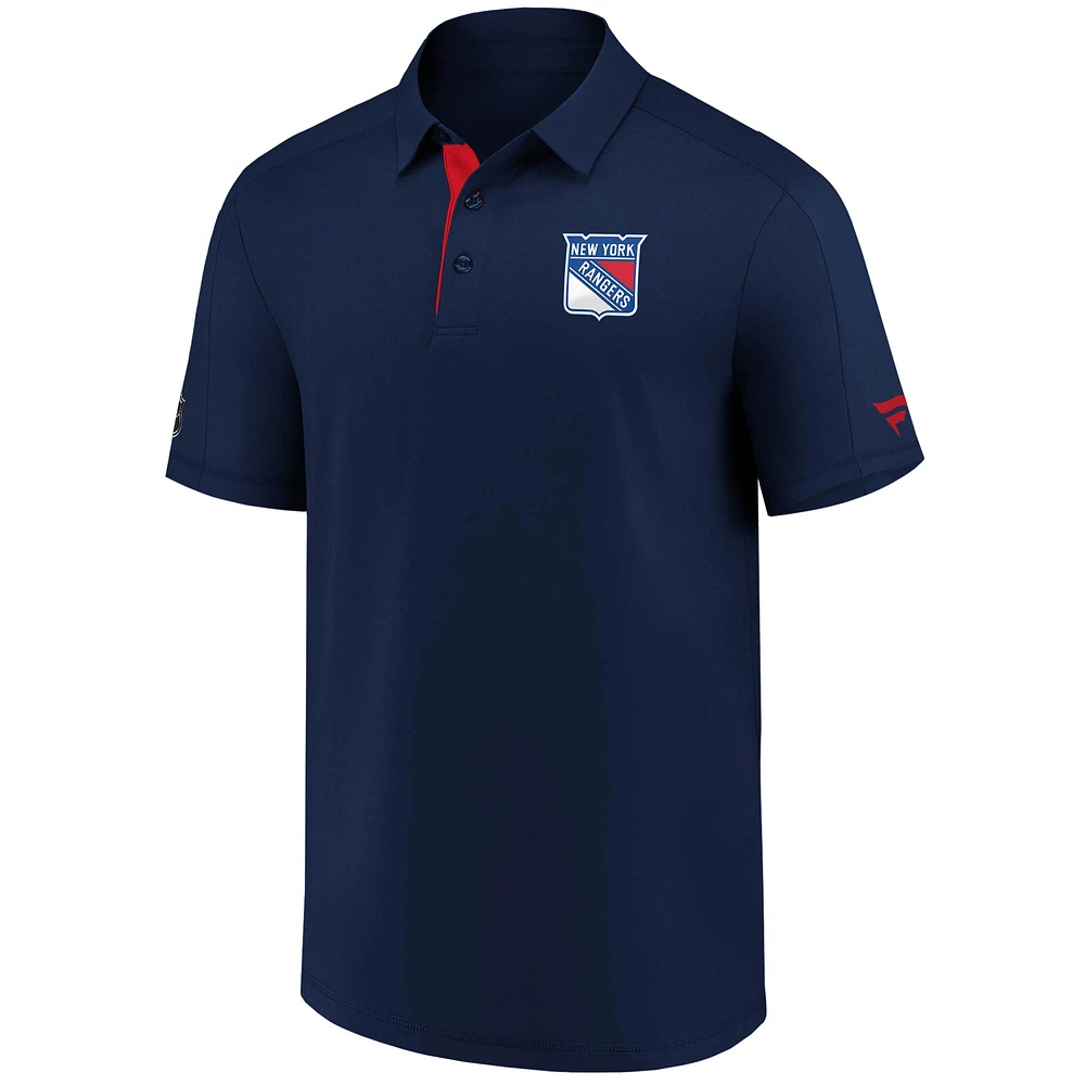 Men's Fanatics Navy New York Rangers Authentic Pro Locker Room Polo