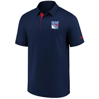 Polo authentique Pro Locker Room Fanatics pour hommes, bleu marine, New York Rangers