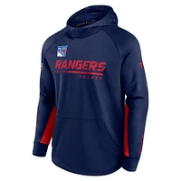 Men's Fanatics Navy New York Rangers Authentic Pro Locker Room Raglan Pullover Hoodie