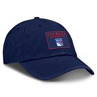 Casquette ajustable authentique Pro Prime de la marque Fanatics pour homme, bleu marine, des Rangers de New York