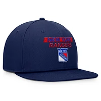 Casquette Snapback Pro Prime authentique pour hommes Fanatics bleu marine des Rangers de New York