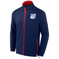 Men's Fanatics  Navy New York Rangers Authentic Pro Rink Coaches Full-Zip Jacket