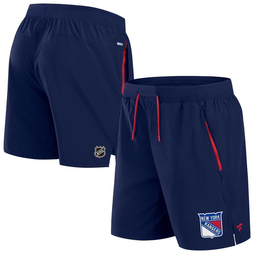 Short de performance authentique Pro Rink pour homme Fanatics bleu marine New York Rangers