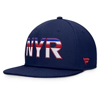 Casquette Snapback Pro Rink authentique des Rangers de New York de la marine Fanatics pour hommes