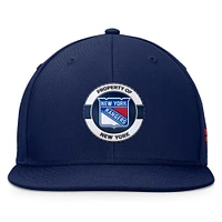 Men's Fanatics Navy New York Rangers Authentic Pro Training Camp Snapback Hat