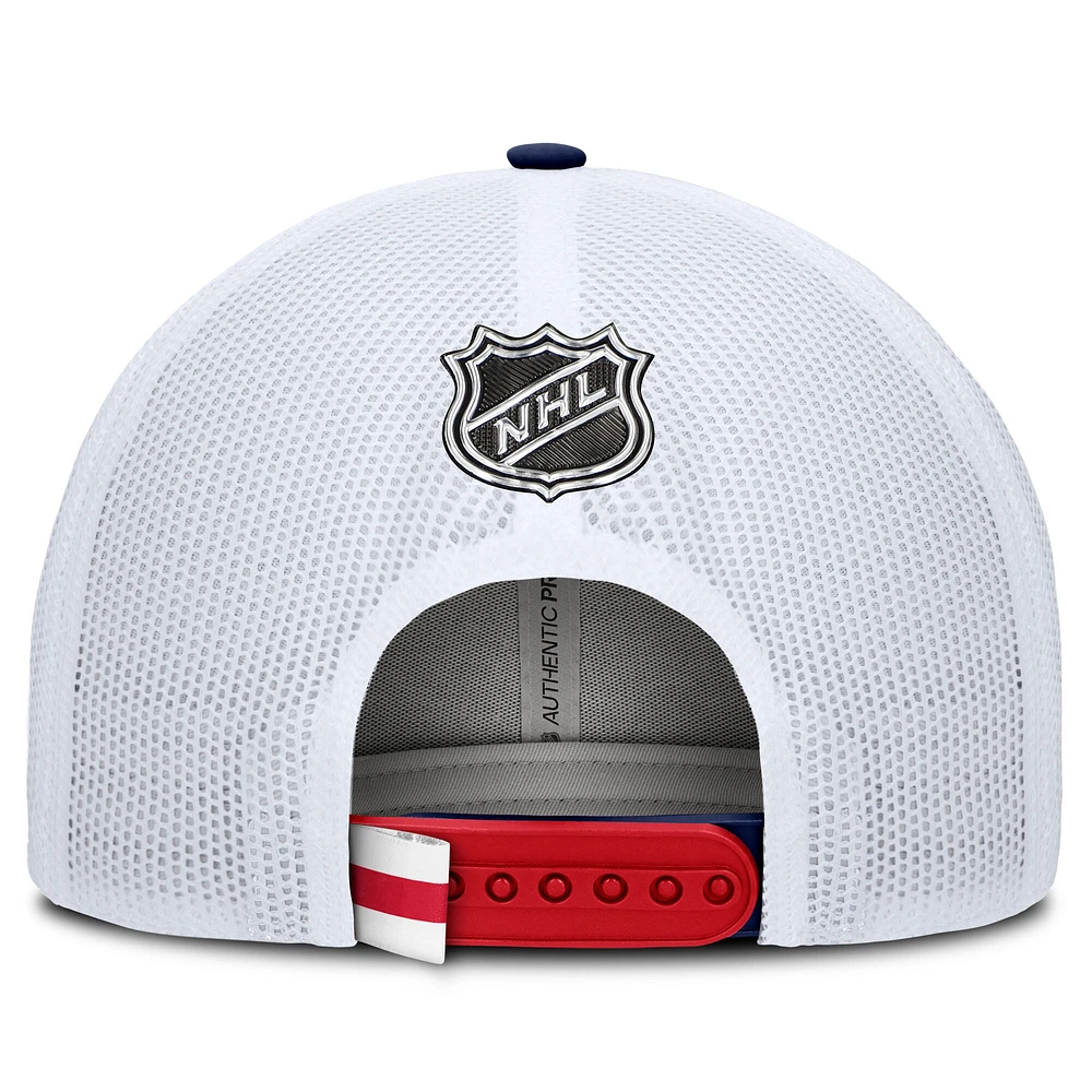 Casquette de camionneur authentique Pro Rink des Rangers de New York pour hommes Fanatics rouge/blanc