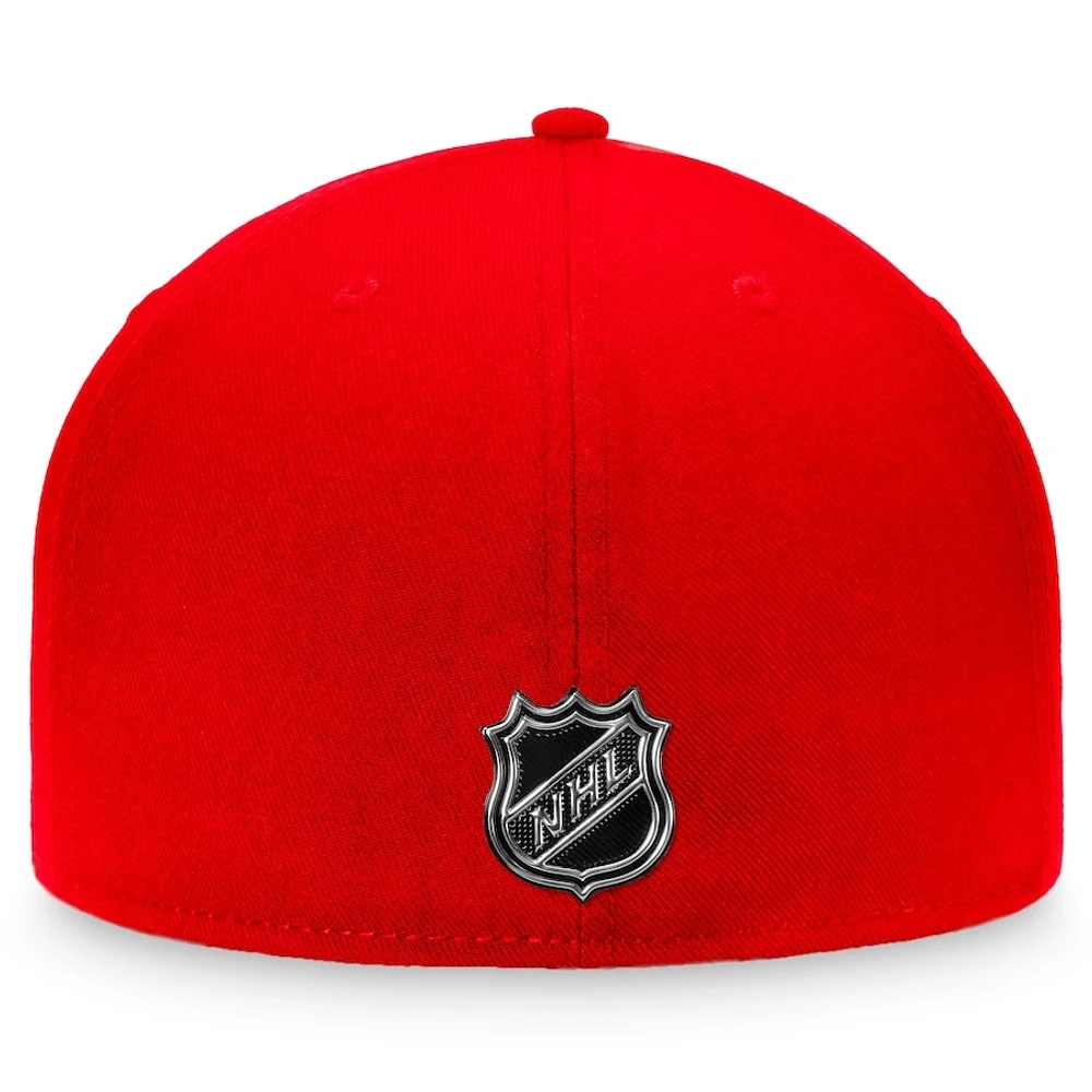 Casquette ajustée avec logo principal Fanatics Red New York Rangers Core pour hommes