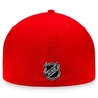 Casquette ajustée avec logo principal Fanatics Red New York Rangers Core pour hommes