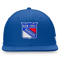 Casquette ajustée Fanatics Royal New York Rangers Core pour homme avec logo principal