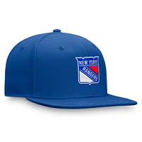 Casquette ajustée Fanatics Royal New York Rangers Core pour homme avec logo principal