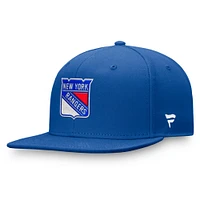 Casquette ajustée Fanatics Royal New York Rangers Core pour homme avec logo principal