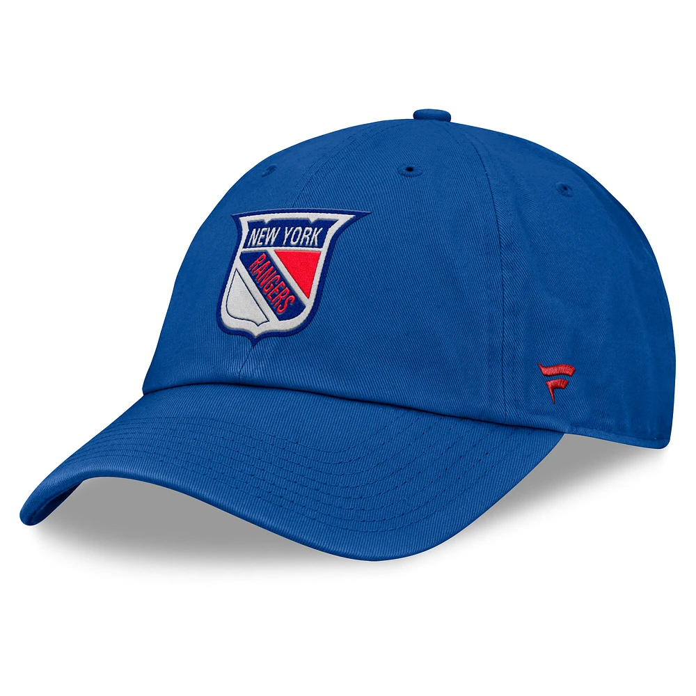 Casquette ajustable pour hommes Fanatics Royal New York Rangers Decades Collection