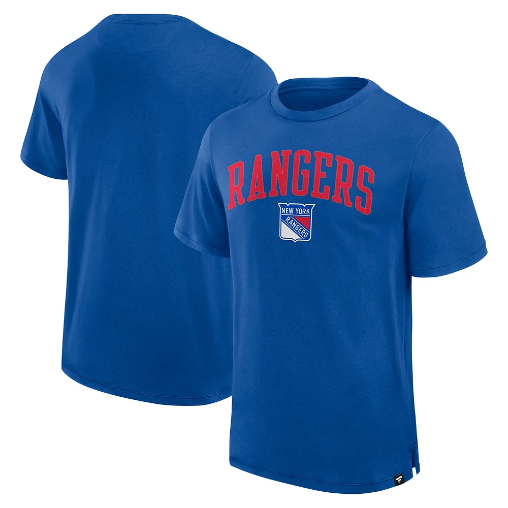 Men's Fanatics  Royal New York Rangers Elevated Pima T-Shirt